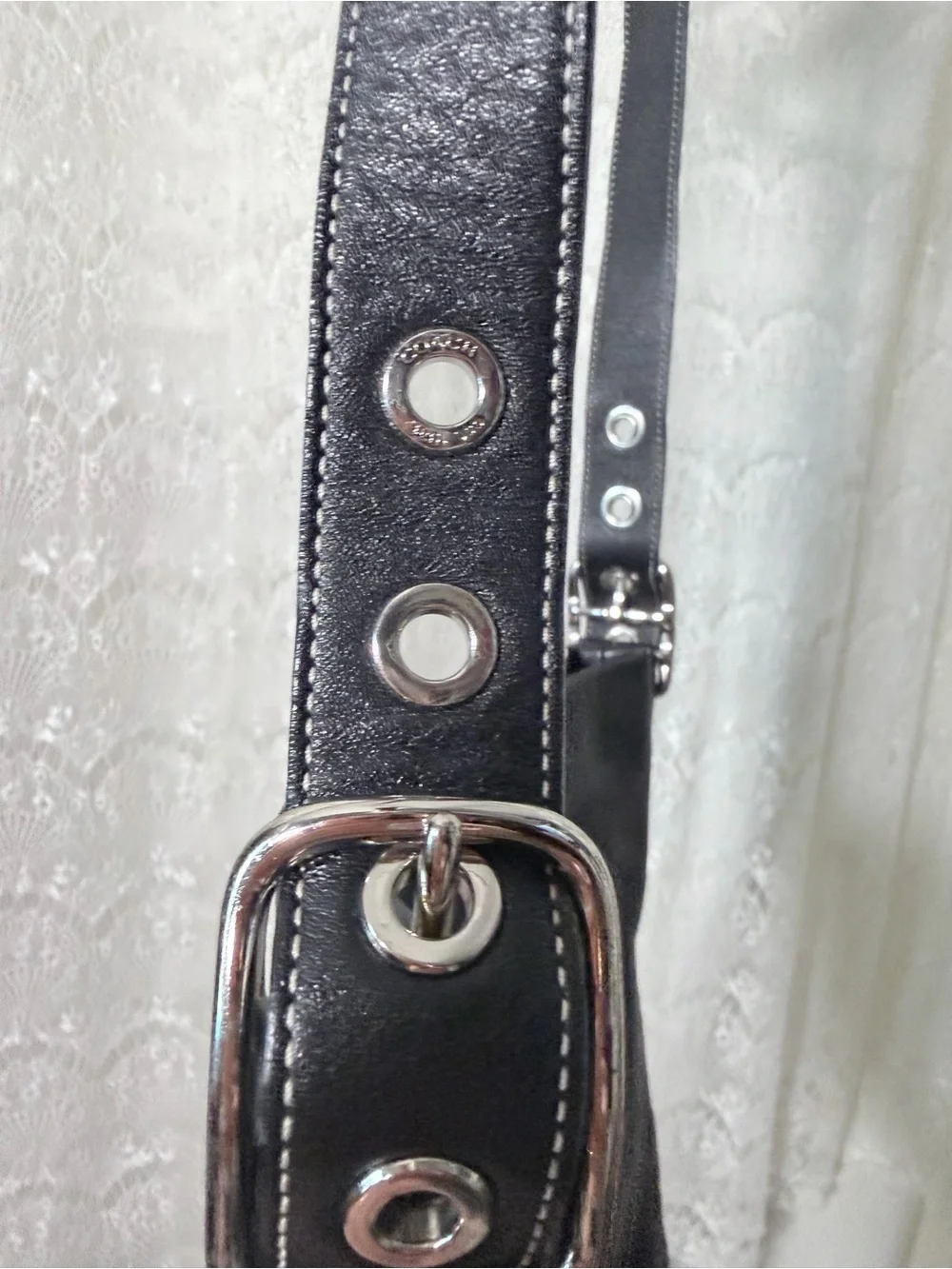 Vintage black leather Coach Soho slim hobo bag